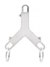 Rick Owens Cerberus Iron Key Chain In Silver