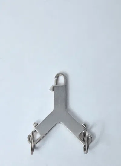 Rick Owens Cerberus Keyring In Silver