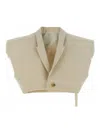 Rick Owens Sleeveless Strap Vest With Notched Lapel