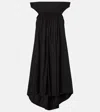 Rick Owens Chalice Cutout Cotton Minidress In Black