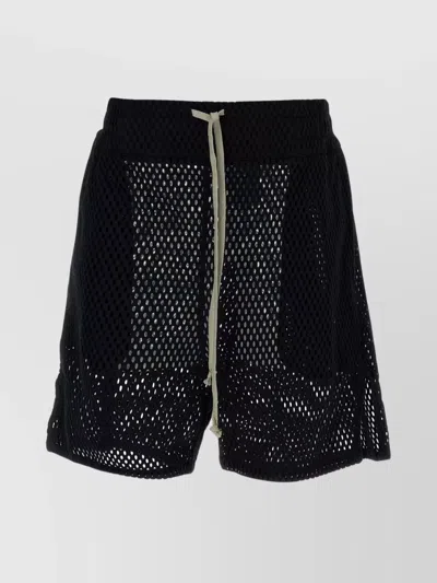 Rick Owens Champion Bermuda Mesh Waistband In Black