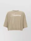 Rick Owens Champion Graphic Print Crew Neck T-shirt In Neutral