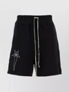 Rick Owens Black Champion Edition French Terry Shorts In Black
