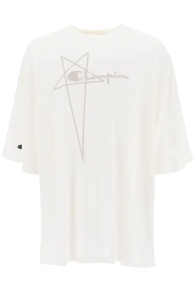 Rick Owens Champion X T-shirt In Panna