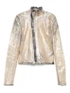 Rick Owens Gold Metallic Jacket In Neutral