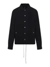 Rick Owens Black Snapfront Jacket In Black