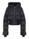 Rick Owens Cropped Puffer Jacket With High Collar In Black