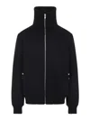 Rick Owens Structured Black Sports Jacket With Ribbed Details And Matte Finish In Black