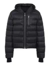 Rick Owens Black Hooded Puffer Jacket In Black