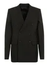 Rick Owens Green Jmf Virgin Wool Jacket In Black