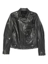 Rick Owens Bauhaus Stooges Leather Jacket In Black