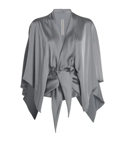 RICK OWENS CHARMEUSE HALF-MOON TOP