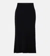 Rick Owens Charmeuse Midi Skirt In Black