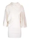 Rick Owens Charmeuse Viscose Cylinder Neck Top Jackets White In White