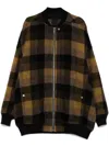 Rick Owens Check-pattern Jacket In Yellow