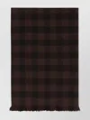 Rick Owens Check Pattern Wool And Cashmere Scarf