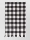 Rick Owens Check Pattern Wool And Cashmere Scarf
