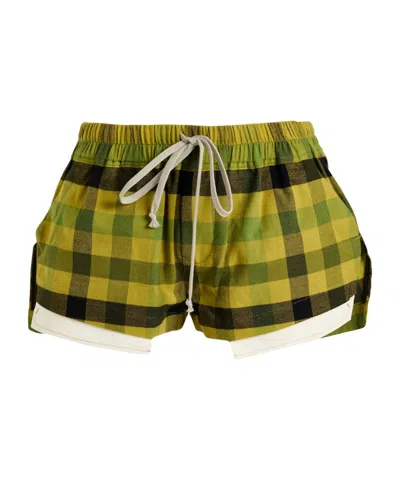 Rick Owens Checked Shorts In Multi