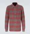 Rick Owens Checked Virgin Wool Overshirt In Red