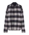 Rick Owens Checked Wool Jacket In Black