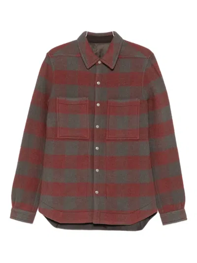Rick Owens Checked Wool Jacket In Multi