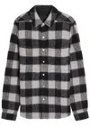 Rick Owens Virgin Wool Check Overshirt In Black
