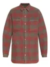 Rick Owens Checked Virgin Wool Overshirt In Brown