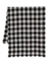 Rick Owens Checked Wool Scarf In Black