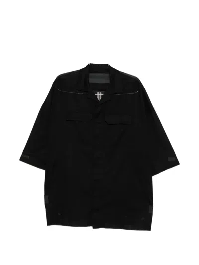 Rick Owens Short Sleeve Shirt In Black