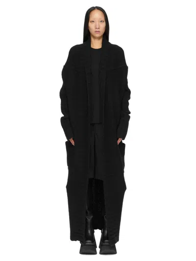 Rick Owens Chic Knee-length Wool Shorts For Women In Black