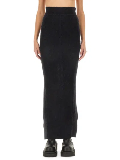 Rick Owens Chic Knit Skirt In Black