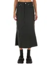 Rick Owens Women's Denim Skirt In Black