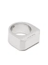 Rick Owens Chunky Signet Ring In 银色
