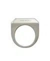 Rick Owens Chunky Signet Ring In Gray