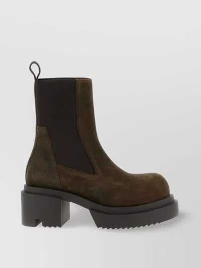 RICK OWENS LEATHER ANKLE BOOTS