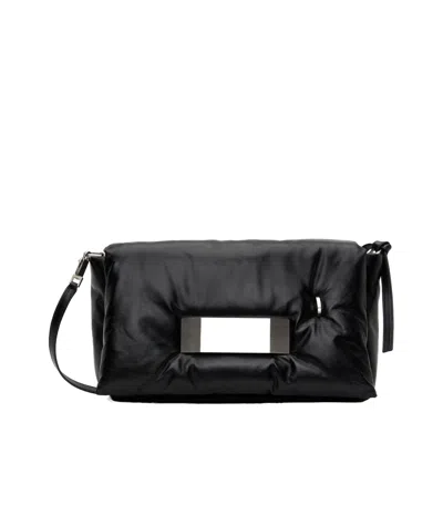 Rick Owens Clamshell Crossbody Bag In Black