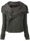 Rick Owens Classic Biker Jacket In Gray