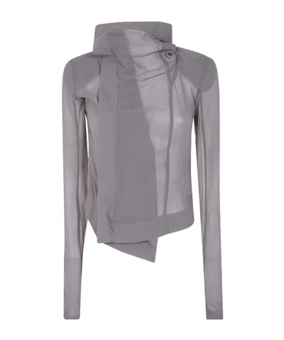 Rick Owens Classic Biker Jacket In Gray
