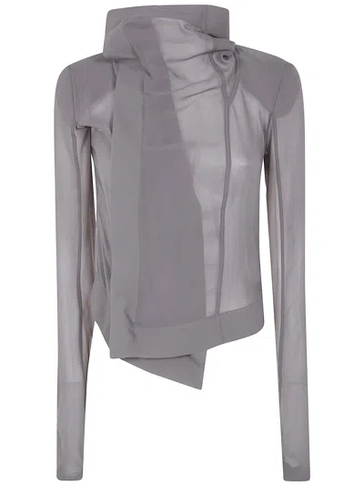 Rick Owens Classic Biker Jacket In Gray