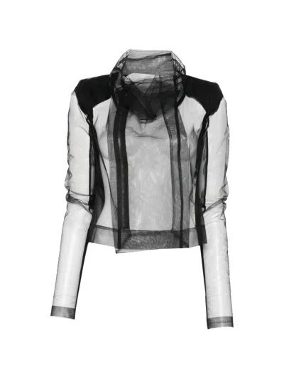 Rick Owens Classic Biker Long-sleeved Jacket In Black
