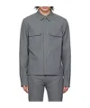Rick Owens Performance Fabric Overshirt With Pockets In Gray