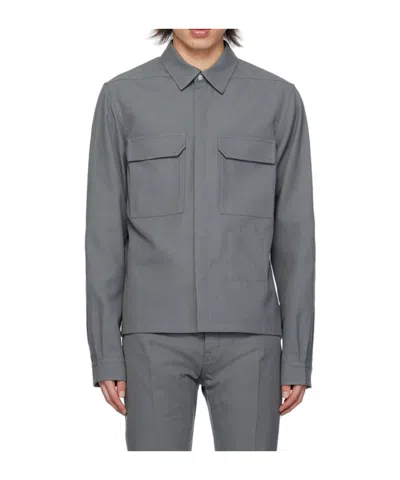 RICK OWENS RICK OWENS LONG-SLEEVED CROPPED SHIRT