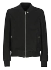 Rick Owens Classic Flight Leather Bomber Jacket In Black