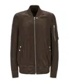 Rick Owens Brown Solid Bomber Jacket In Brown