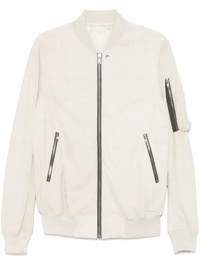 Rick Owens Classic Flight Bomber Jacket In Nude