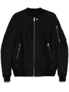 Rick Owens Black Zip-pocket Bomber Jacket In Schwarz