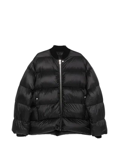 Rick Owens Classic Flight Padded Jacket With Zip Closure In Black