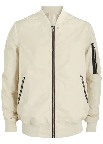 Rick Owens Classic Flight Shell Bomber Jacket In Beige