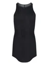 Rick Owens Basic Ribbed Cotton Jersey Tank Top In Black