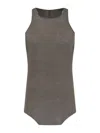 Rick Owens Sleeveless Round Neckline Seam Detailing In Green